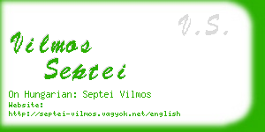 vilmos septei business card